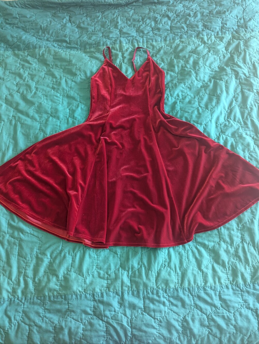 Blackmilk Longline Red Velvet Strappy Dress
